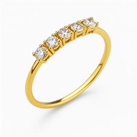 Anello da donna in oro giallo 18 kt con zirconi – 1.50 g – misura 16 – Idee Preziose dal 1987 - IP.AK18G/45